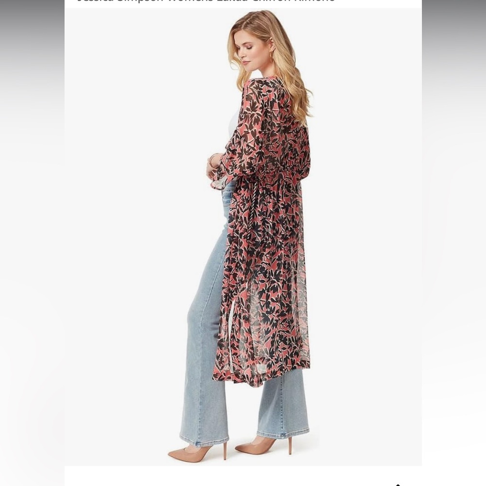 Jessica Simpson Flora Brushes Lailaa Kimono Size Medium, NWT - Picture 4 of 9